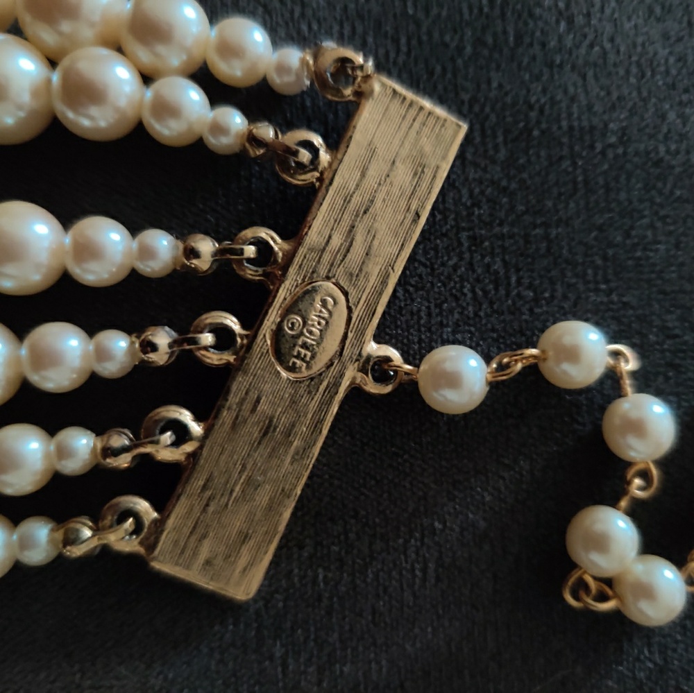 Carolee Multiple String Pearl Necklace - image 5